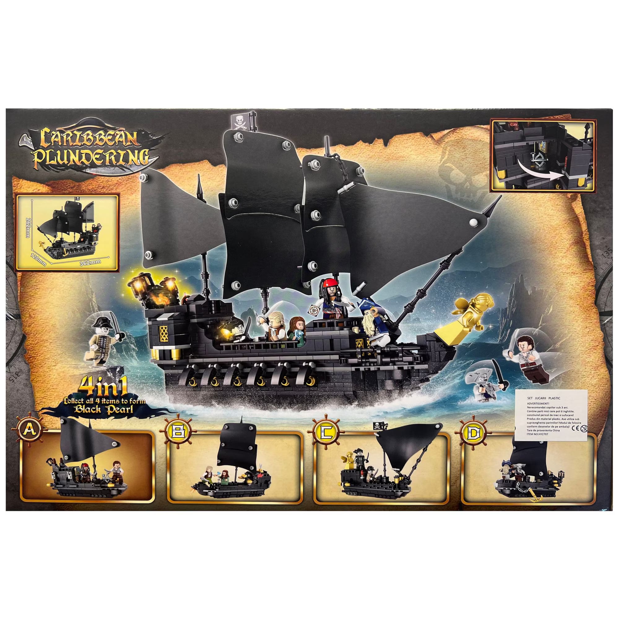 BLOQUES CARIBBEAN PLUNDERING 4IN1 HY2707
