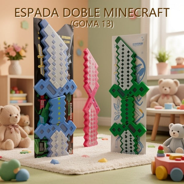 ESPADA DOBLE MINECRAFT (GOMA 13)