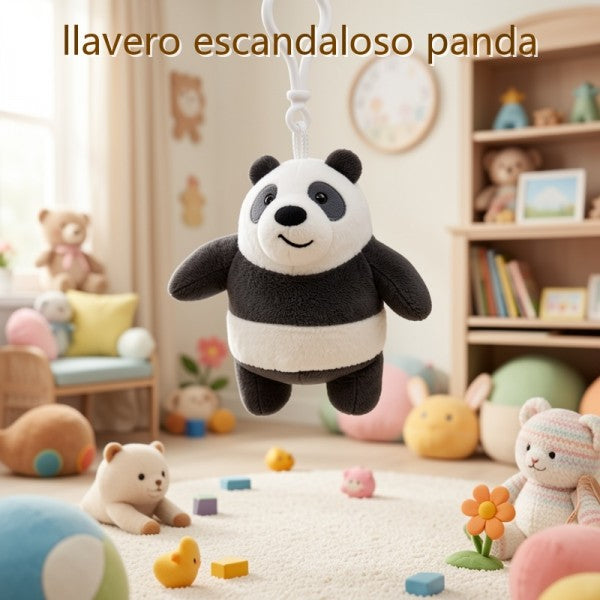 LLAVERO DE PELUCHE ESCANDALOSO PANDA