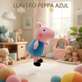 LLAVERO DE PELUCHE PEPPA AZUL