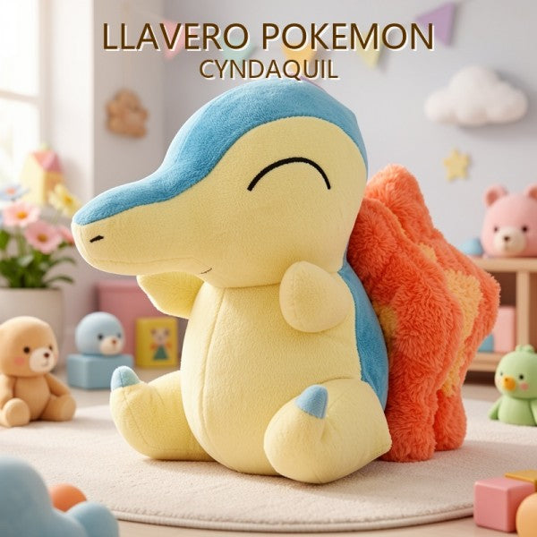 LLAVERO DE PELUCHE POKEMON CYNDAQUIL