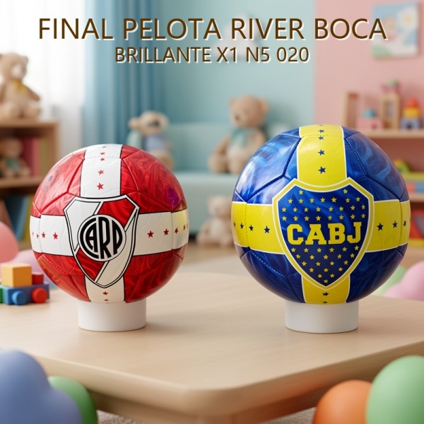 PELOTA RIVER BOCA BRILLANTE X1 N5 020 PRECIO FINAL!!!