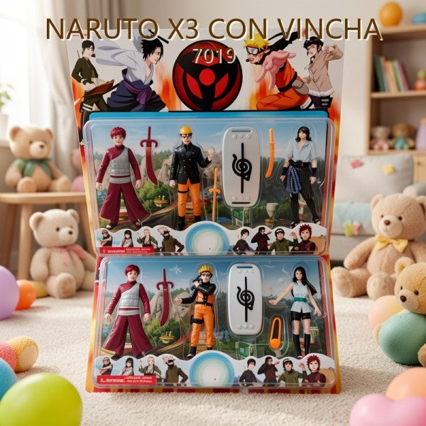 NARUTO X3 CON VINCHA 7019