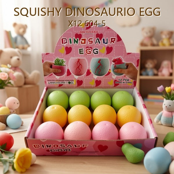 SQUISHY HUEVO DINOSAURIO X12 604-5
