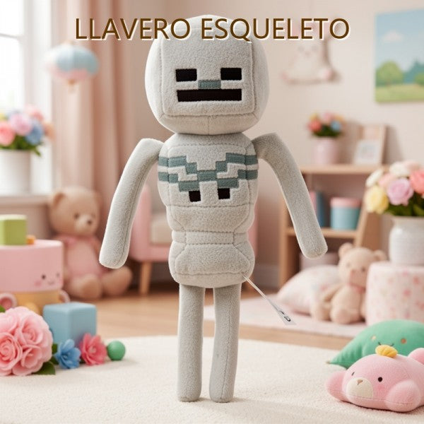 LLAVERO DE PELUCHE MINECRAFT ESQUELETO
