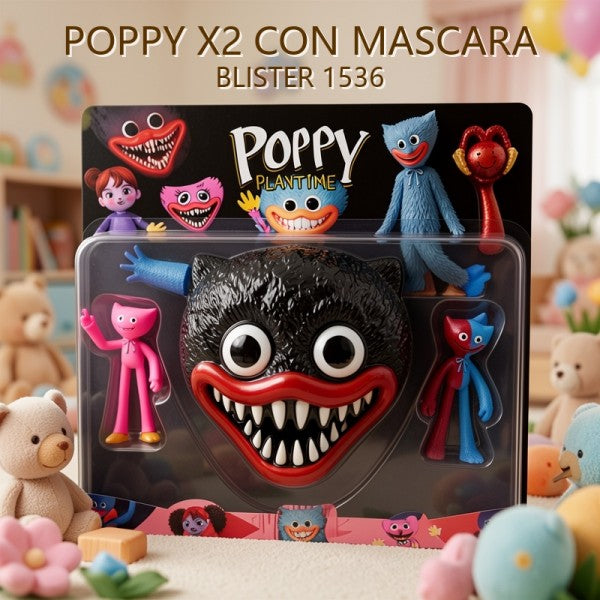 POPPY X2 CON MASCARA BLISTER 1536