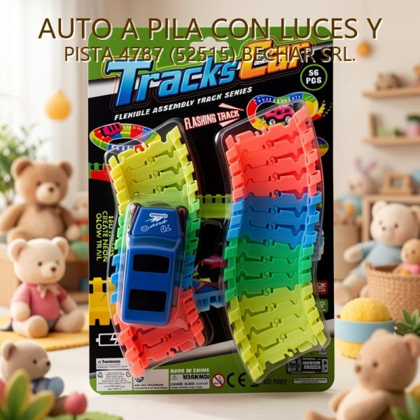 AUTO A PILA CON LUCES Y PISTA 4787 (52515) BECHAR SRL.