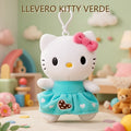 LLAVERO DE PELUCHE KITTY VERDE
