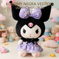 KUROMY NEGRA VESTIDO LILA 20CM