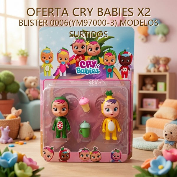 OFERTA CRY BABIES X2 BLISTER 0006(YM97000-3) MODELOS SURTIDOS