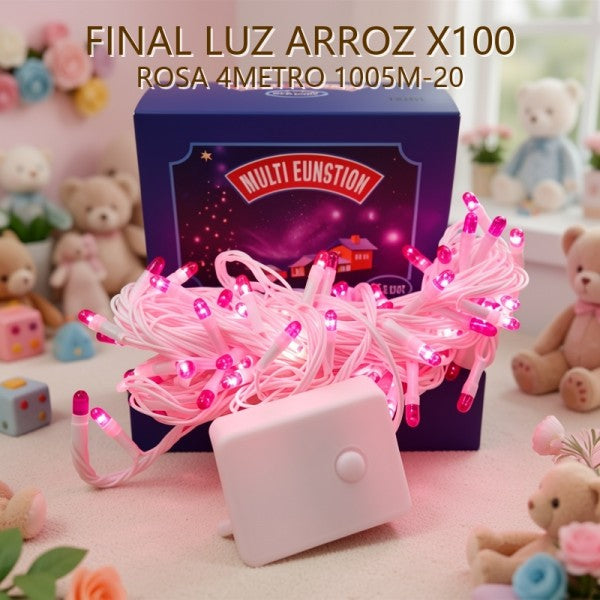 LUZ ARROZ X100 ROSA 4METRO 1005M-20