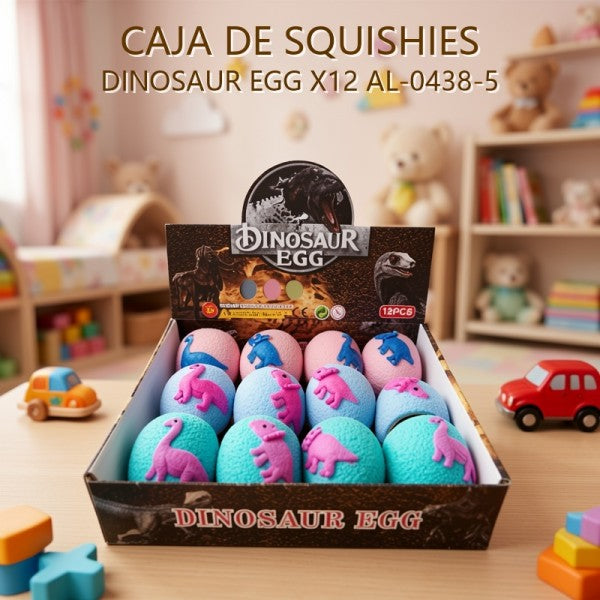 SQUISHY DINOSAUR EGG X12 AL-0438-5