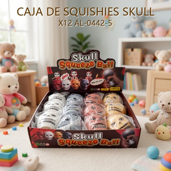 SQUISHY SKULL X12 AL-0442-5