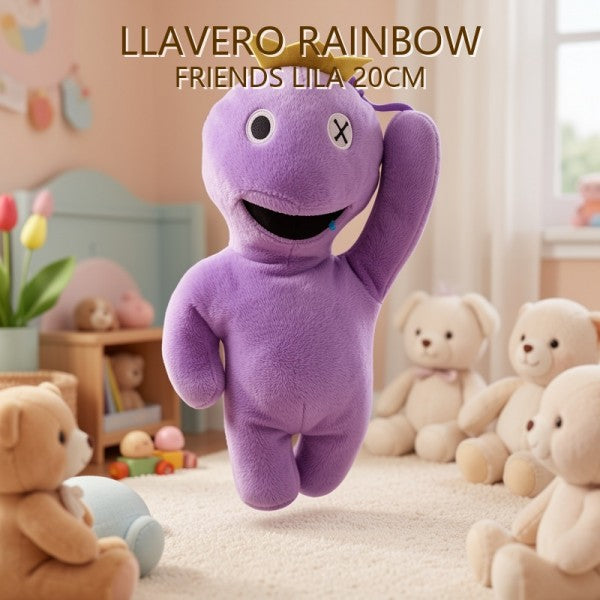 LLAVERO DE PELUCHE RAINBOW FRIENDS LILA 20CM