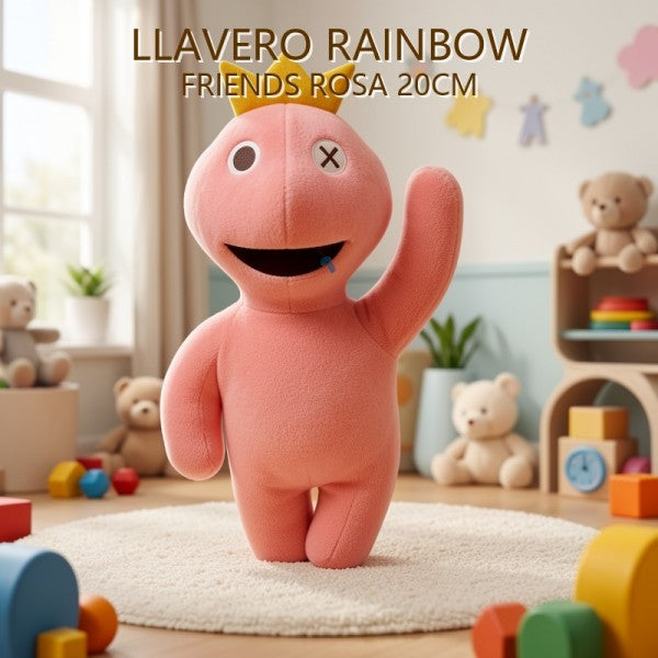 LLAVERO DE PELUCHE RAINBOW FRIENDS ROSA 20CM