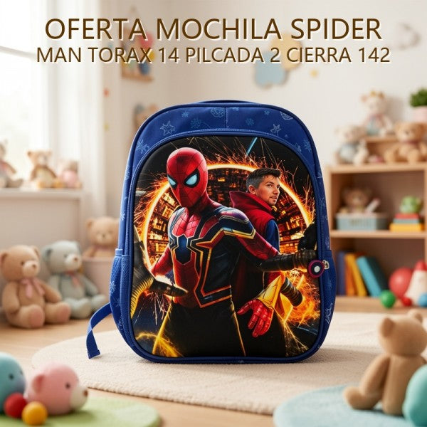 MOCHILA SPIDER MAN TORAX 14 PILCADA 2 CIERRA 142 OFERTA FINAL!!!