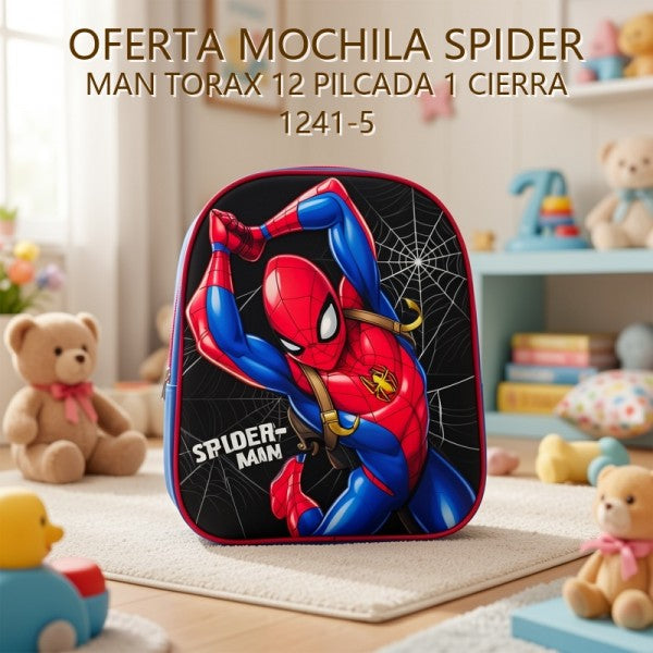 MOCHILA SPIDER MAN TORAX 12 PILCADA 1 CIERRA 1241-5 OFERTA FINAL!!!