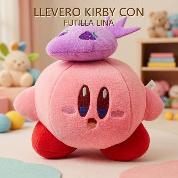 LLAVERO DE PELUCHE KIRBY CON FRUTILLA LILA