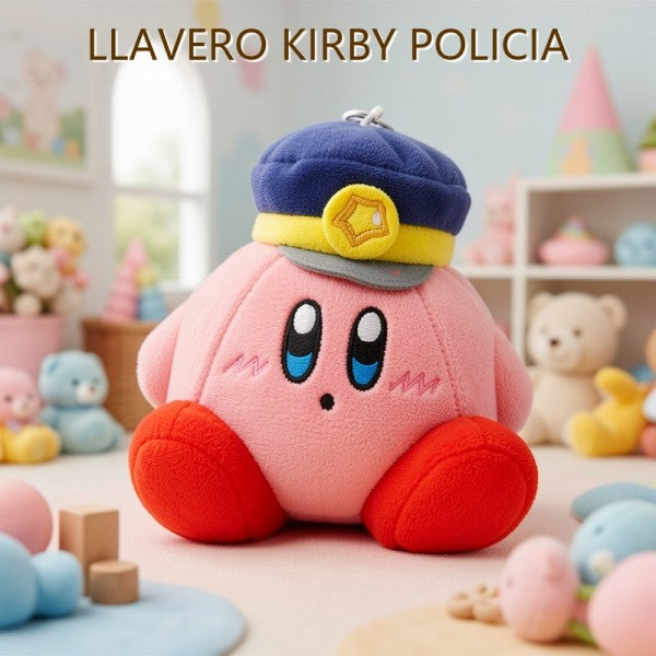 LLAVERO DE PELUCHE KIRBY POLICIA