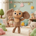 LLAVERO DE PELUCHE MONO MARRON