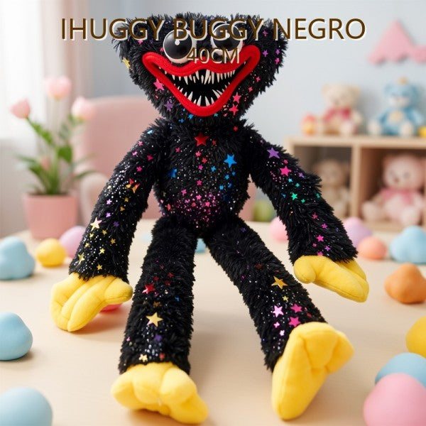 HUGGY NEGRO CON ESTRELLAS 40CM