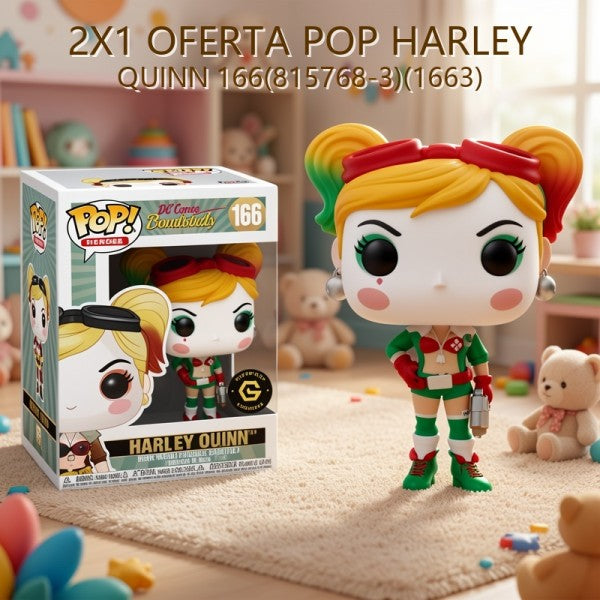 2X1 OFERTA POP HARLEY QUINN 166(815768-3)(1663)