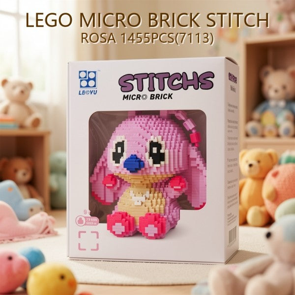 BLOQUES MICRO BRICK STITCH ROSA 1455PCS(7113)