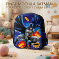 MOCHILA BATMAN TORA X12PULCADA 1 CIERRA 1211-3 PRECIO FINAL!!!