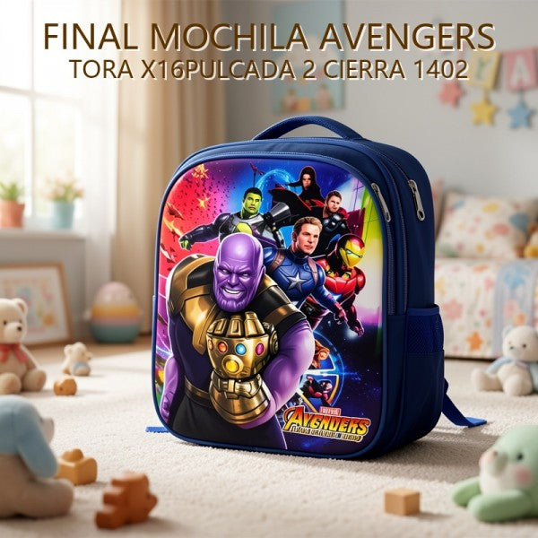 MOCHILA AVENGERS TORA X16PULCADA 2 CIERRA 1402 PRECIO FINAL!!!