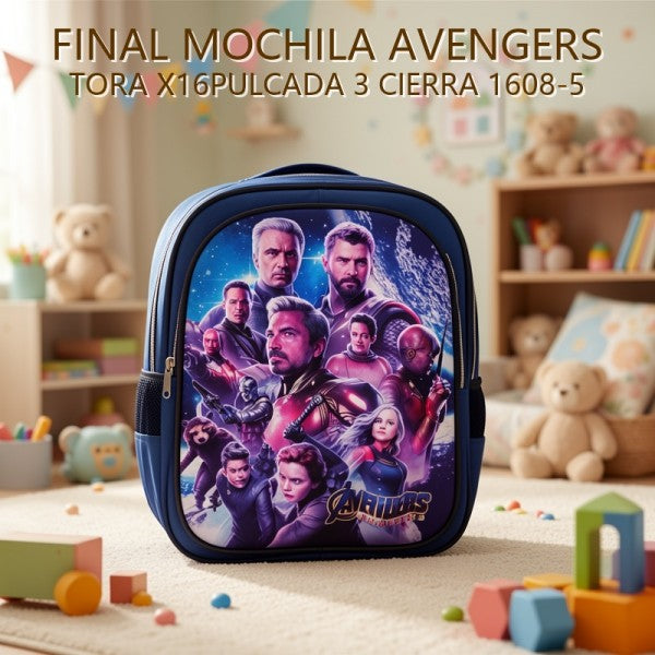 MOCHILA AVENGERS TORA X16PULCADA 3 CIERRA 1608-5 PRECIO FINAL!!!