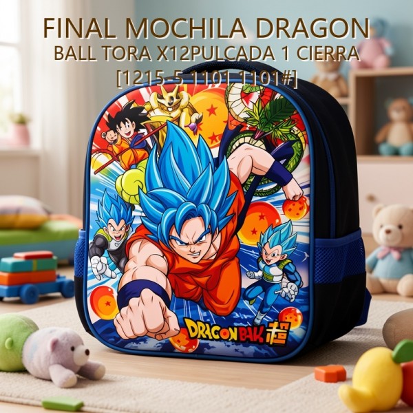 MOCHILA DRAGON BALL TORA X12PULCADA 1 CIERRA [1215-5 1101 1101#] PRECIO FINAL!!!