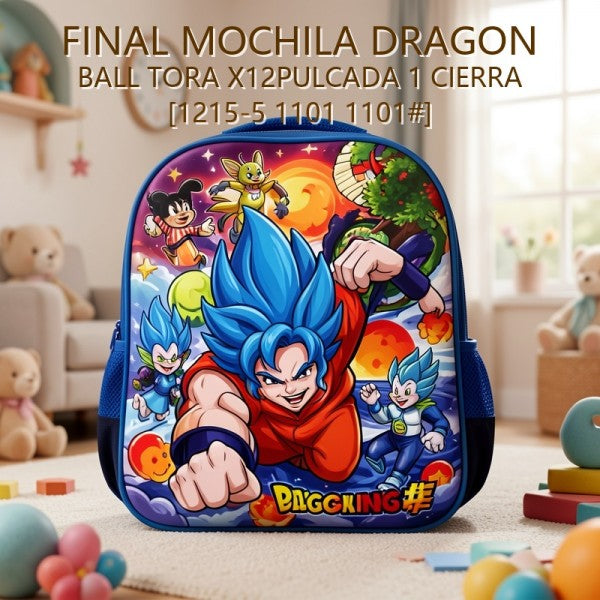 MOCHILA DRAGON BALL TORA X12PULCADA 1 CIERRA [1215-5 1101 1101#] PRECIO FINAL!!!