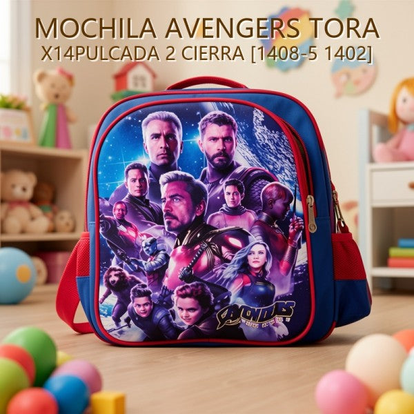MOCHILA AVENGERS TORA X14PULCADA 2 CIERRA [1408-5 1402]