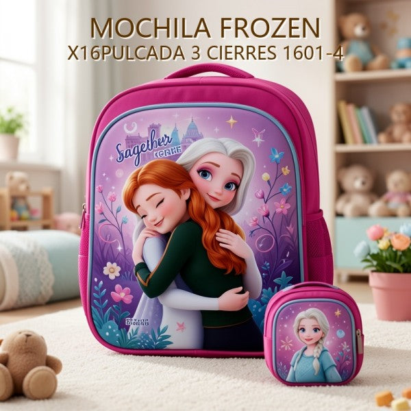 MOCHILA FROZEN X16PULCADA 3 CIERRES 1601-4