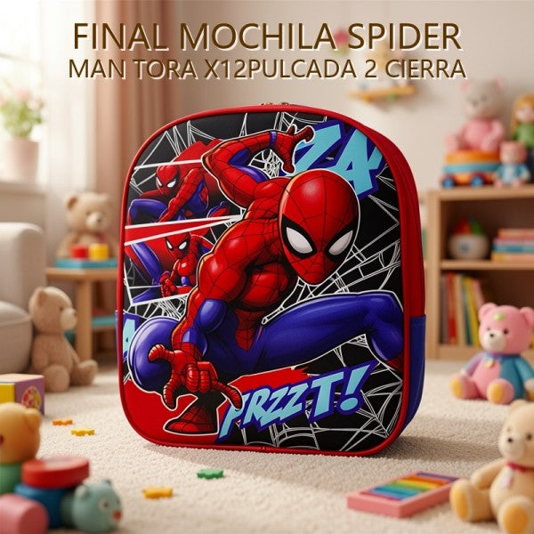 MOCHILA SPIDER MAN TORA X12PULCADA 2 CIERRA PRECIO FINAL!!!