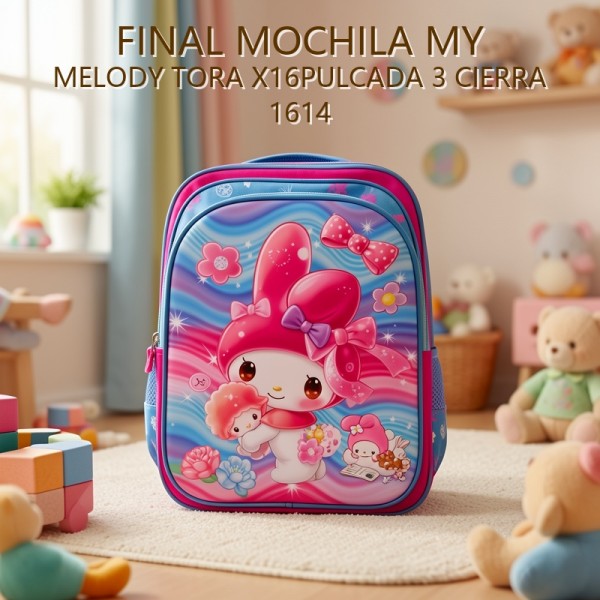 MOCHILA MY MELODY TORA X16PULCADA 3 CIERRA 1614 PRECIO FINAL!!!