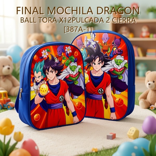 MOCHILA DRAGON BALL TORA X12PULCADA 2 CIERRA [387A-1] PRECIO FINAL!!!