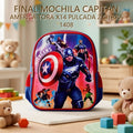 MOCHILA CAPITAN AMERICA TORA X14 PULCADA 2 CIERRA 1408 PRECIO FINAL!!!