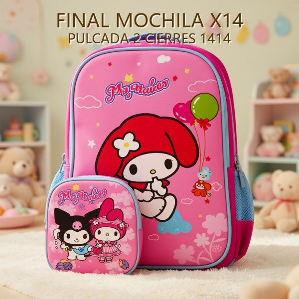 MOCHILA X14 PULCADA 2 CIERRES 1414 PRECIO FINAL!!!