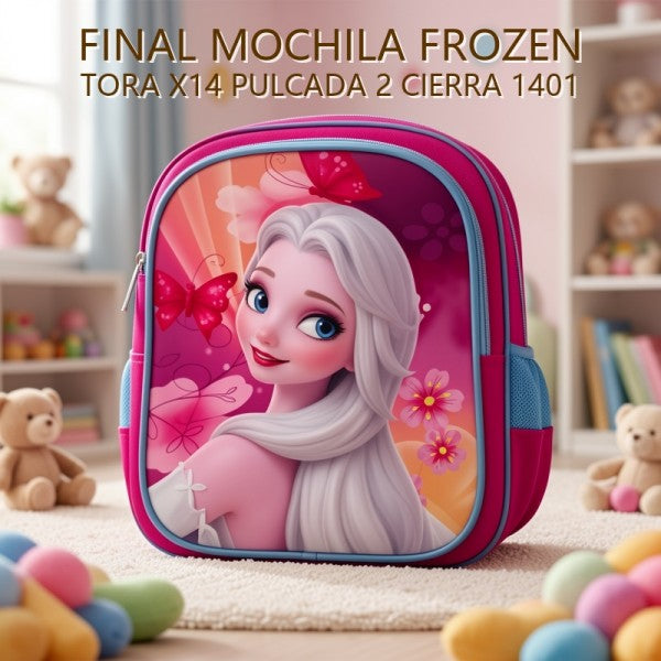 MOCHILA FROZEN TORA X14 PULCADA 2 CIERRA 1401 PRECIO FINAL!!!