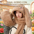 FINAL GORRO CON BUFANDA Y GUANTE CINNAMOROLL MARRON