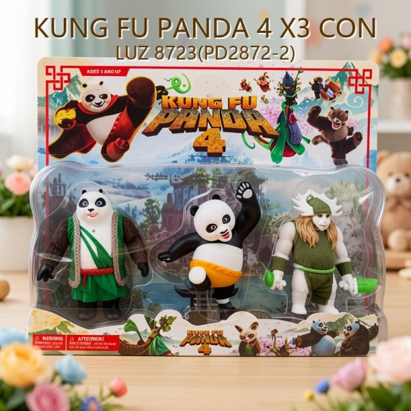 OFERTA KUNG FU PANDA 4 X3 CON LUZ 8723(PD2872-2)