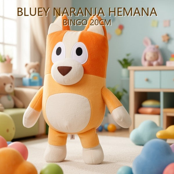 BLUEY NARANJA HERMANA BINGO 20CM