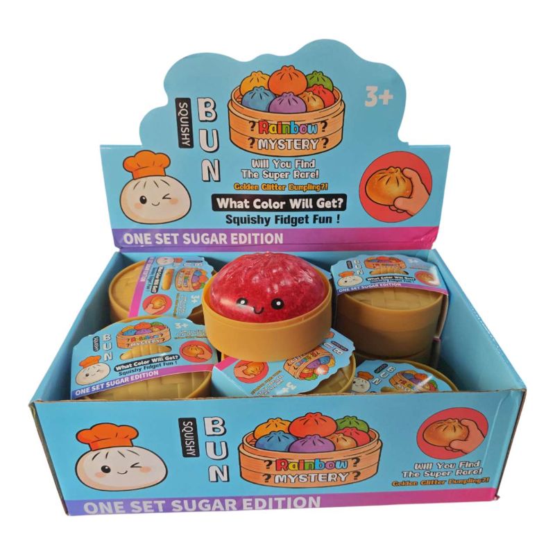 SQUISHY DE DUMPLING CUENTAS DE POLVO DE BRILLO X12 UNIDADES 8.5CM 0068{PP2210-6}