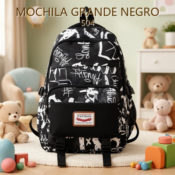 MOCHILA GRANDE NEGRO 504