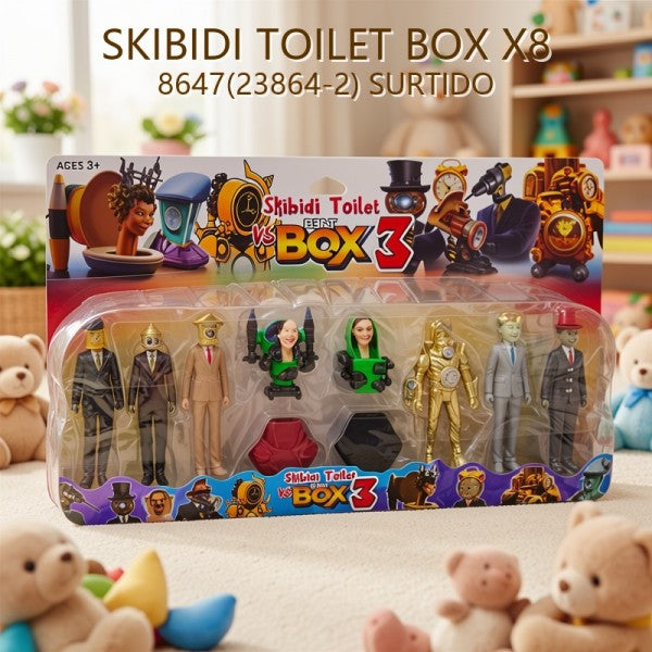 SKIBIDI TOILET BOX X8 8647(23864-2) SURTIDO