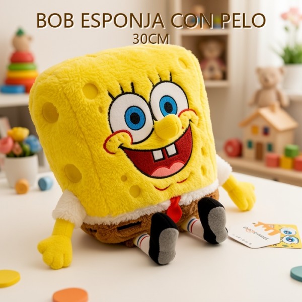 BOB ESPONJA CON PELO 30CM