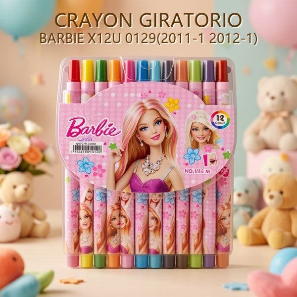 CRAYON GIRATORIO BARBIE X12U 0129(2011-1 2012-1)