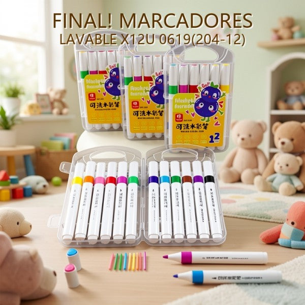MARCADORES LAVABLE X12U 0619(204-12) PRECIO FINAL!!!