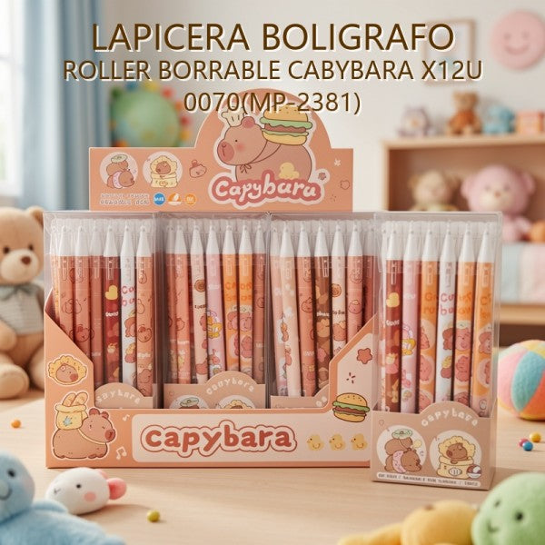 FINAL! LAPICERA BORRABLE CABYBARA X12U 0070(MP-2381)